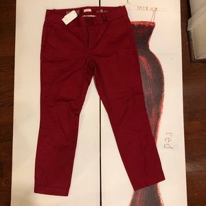 J Crew red petite pants 👖